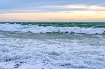 Splashing wave on the Black sea.