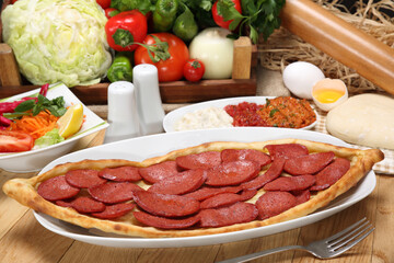 turkish pitta with sudjuk