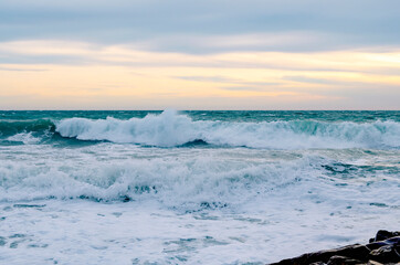 Splashing wave on the Black sea.