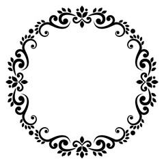 decorative floral round element