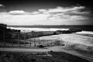 This is the border wall between USA and Mexico; that's the USA militarized side, on the other side,...