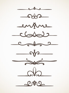 calligraphic line page decoration