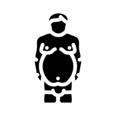 Fototapeta premium overweight prople glyph icon vector illustration flat