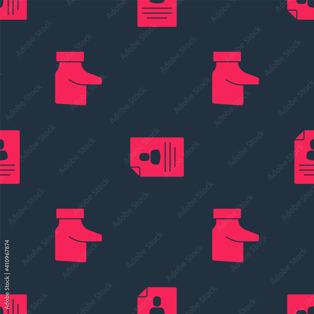 Poster set hand like and resume on seamless pattern. vector.