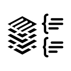 face scanning glyph icon vector illustration flat