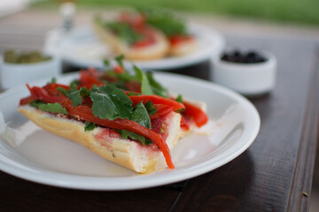 bruschetta with tomato and basil