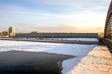 View of the Okhtinsky cape (covered with shields) - a monument of Archeology. It is planned to...