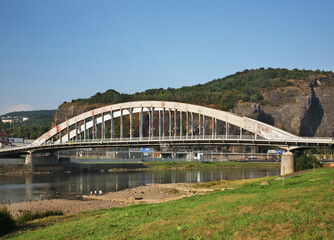 Bridge of Dr. E. Benese over Elbe river in Usti nad Labem. Czech Republic