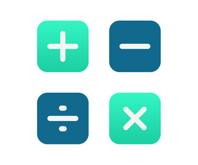 Obraz premium math calculate accounting single isolated icon with gradient style