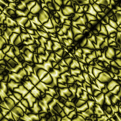 Bacteriological symmetry of a blurred pattern of canary streaks and drops in a puddle.