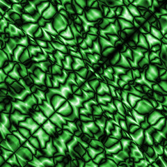 Bacteriological symmetry of a blurred pattern of pistachio streaks and drops in a puddle.