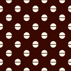 Mini circle seamless pattern. Classic geometric print. Repeated polka dot motif ornament. Simple geo dotted background
