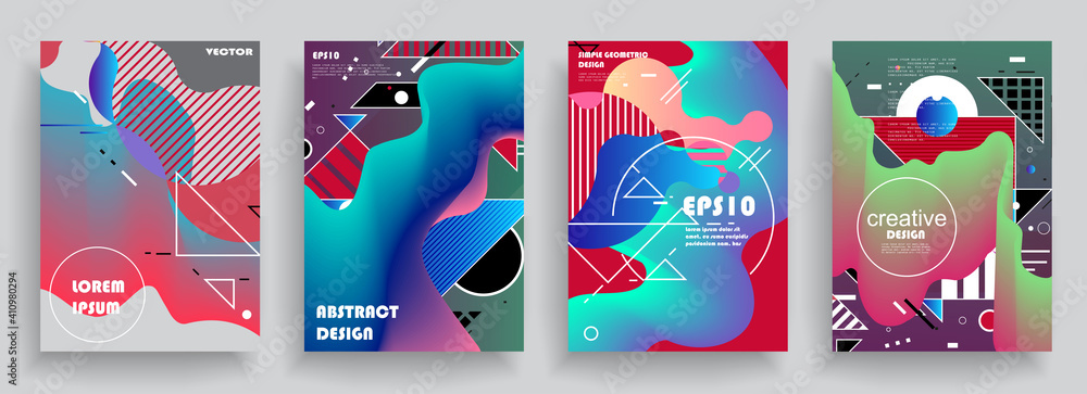 Fototapete vector fluid for text vector graphics for hipsters. dynamic frame stylish geometric black background