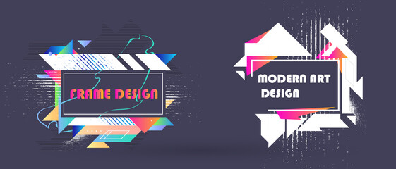 Abstract geometric background, combination of different geometric shapes