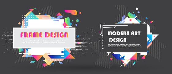 Abstract geometric background, combination of different geometric shapes
