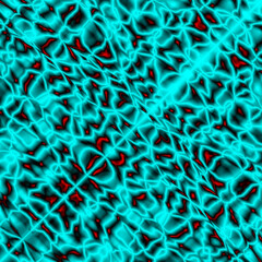 Bacteriological symmetry of a clear pattern of light blue veins and outlined droplets in the meat.