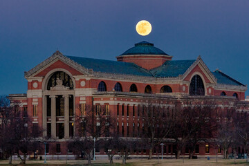 Full Moon Over National War College in Washington DC