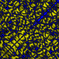 Bacteriological symmetry of a clear pattern of blue veins and outlined droplets in the meat.