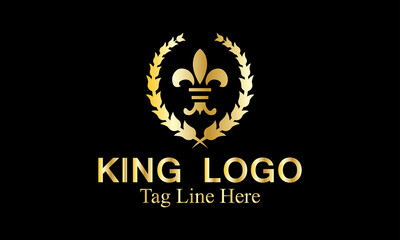 illustration of an king logo design.