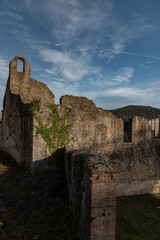 Isernia, Molise, ruins of the Celestial Convent of S. Spirito. View.