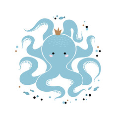 Octopus vector logo illustration stock illustration. Abstract, Animal, Animals In The Wild, Aquarium, Backgrounds