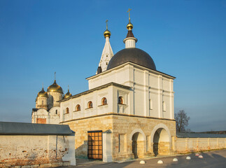 Fototapeta na wymiar Nativity of Theotokos and St.Therapont Luzhetsky monastery in Mozhaysk. Russia