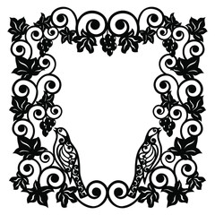 Bird railing for laser cutting