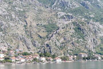 Montenegro Bay of Kotor boat view