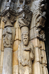 Portada Norte Septentrional Catedral de San Martín en Ourense Orense, Galicia, España