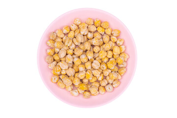 Top view of boiled chickpeas