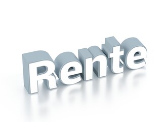 Rente - 3D Grafikfont