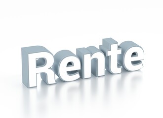 Rente - 3D Grafikfont