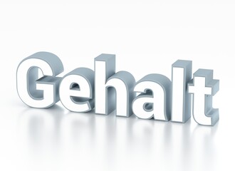 Gehalt - Font - 3D - Schrift - Text - 3
