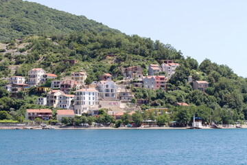 Fototapeta na wymiar Montenegro Bay of Kotor boat view