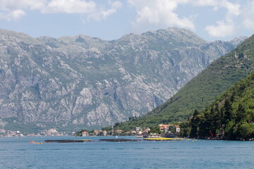 Fototapeta na wymiar Montenegro Bay of Kotor boat view