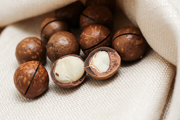 Healthy Organic Inshell Macadamia Nuts and Kernel Nuts. An expensive nut for the keto diet.