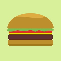 Hamburger, color illustration for websites, logos, banners, etc.