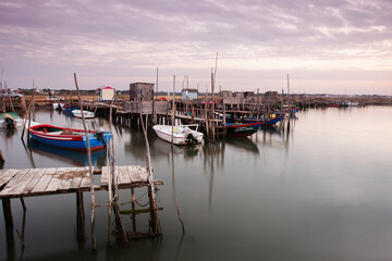 Fototapeta na wymiar Portugal: Comporta cais de pesca, que virou atração turística. 