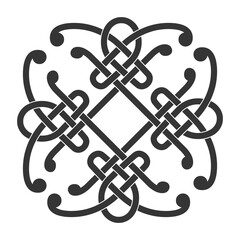 Obraz premium monochrome icon with Celtic knot ethnic art ornaments