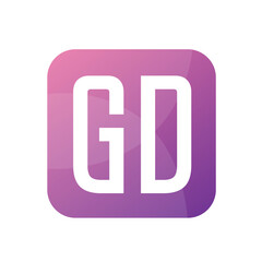 GD Letter Logo Design With Simple style