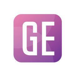 GE Letter Logo Design With Simple style