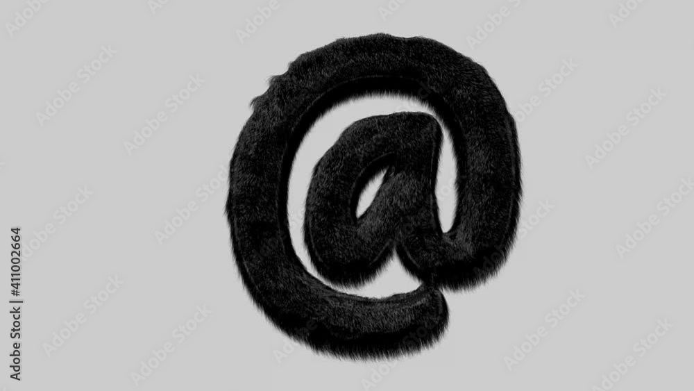Poster symbol made from mink fur. there is animation and alpha mask.