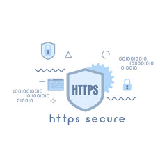 https secure icon vector illustration