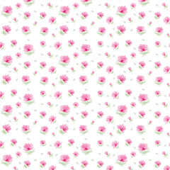 pattern with pink flowers