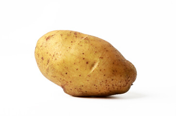 Fresh potato isolated on white background