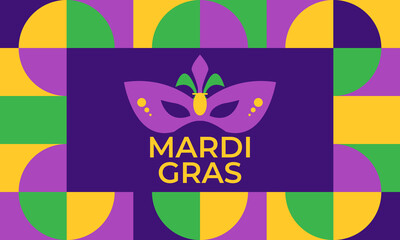 Mardi Gras or Fat Tuesday, Carnival celebration, beginning on or after the Christian feasts of the Epiphany (Three Kings Day) and culminating on the day before Ash Wednesday.Holiday poster.