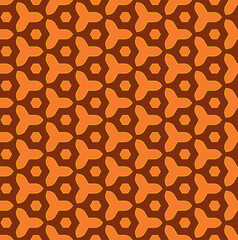 Seamless abstract pattern on Arabic themes. Geometric shapes on a brown background