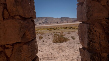 Ruins gate in the desert