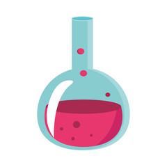 school chemistry flask supply icon flat design