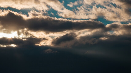 beautiful clouds in the sky. intricate patterns of nature.